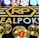 Stacks of poker chips in various colors are arranged in the background, while in the foreground, there are numerous golden coins featuring the Bitcoin symbol. The text 'REALPOKER' is prominently displayed in gold and silver lettering on a dark background.